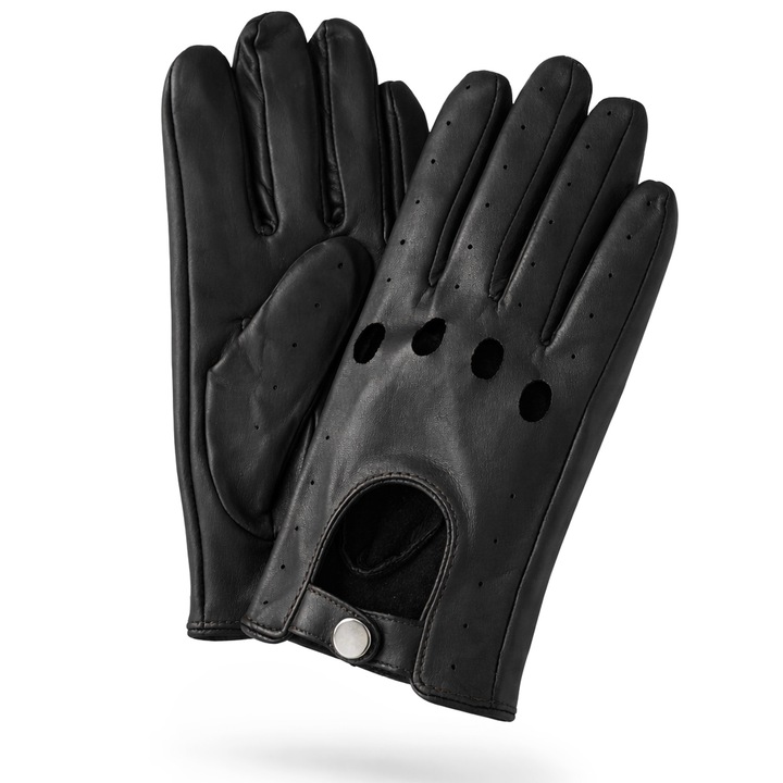 Mănuși Barbati Moramo din Piele Naturală Negru XL, Design Vintage