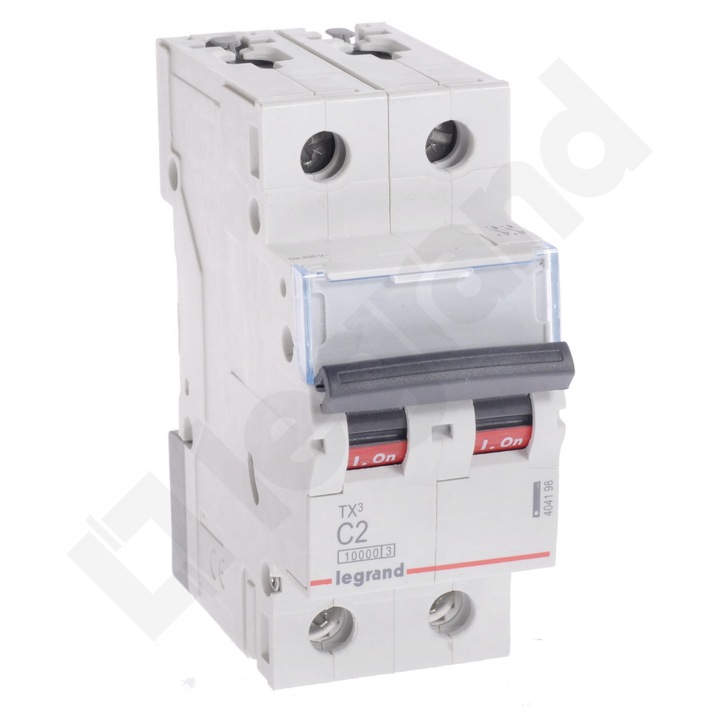 Dispozitiv de protectie impotriva suprasarcinii 2P Legrand S312, 2A, 10kA, 230/400V, 17,5mm