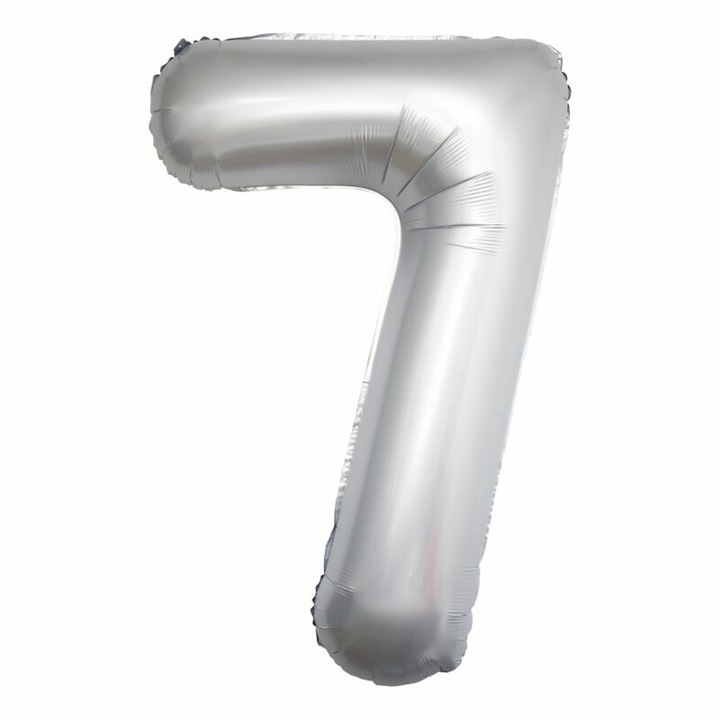 Fólia lufi szám, 102cm, Fehér szatén