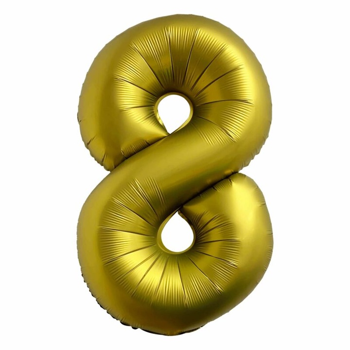 Fólia lufi szám, 102cm, Szatén arany