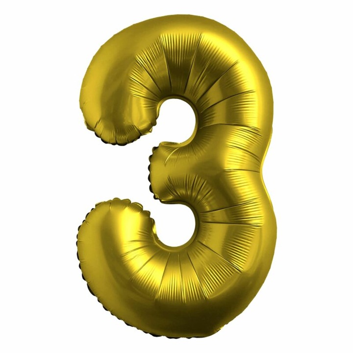 Fólia szám lufi, 102cm, Szatén arany