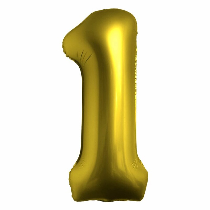 Fólia lufi szám, 102cm, Szatén arany
