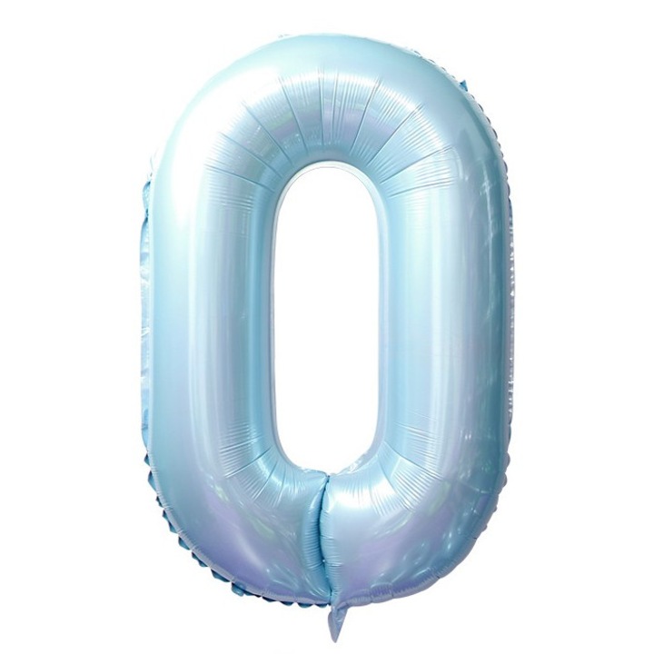 Fólia lufi szám, 102cm, Baby Blue