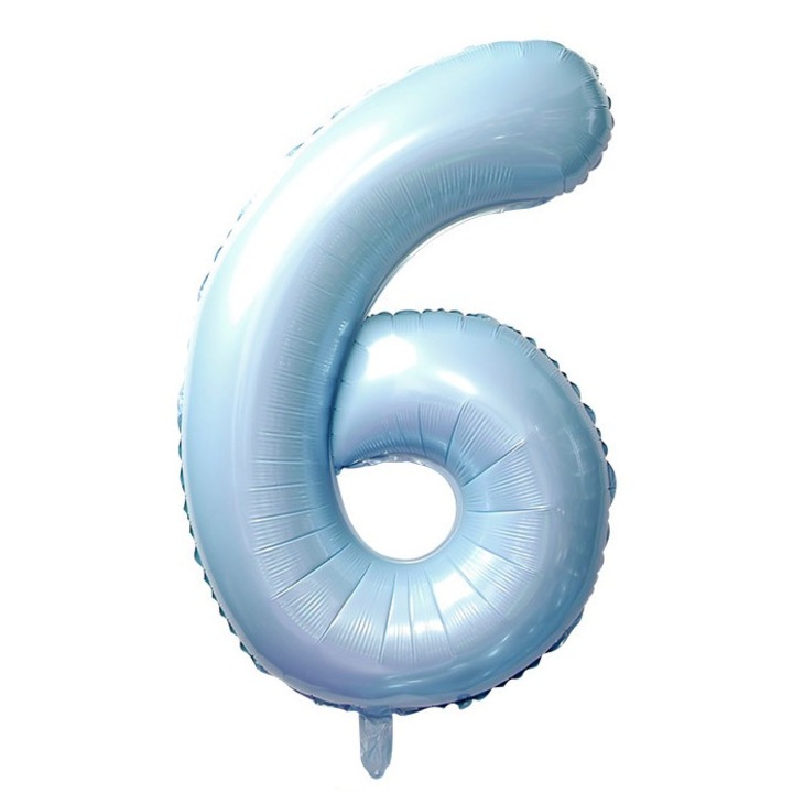 Fólia lufi szám, 102cm, Babakék