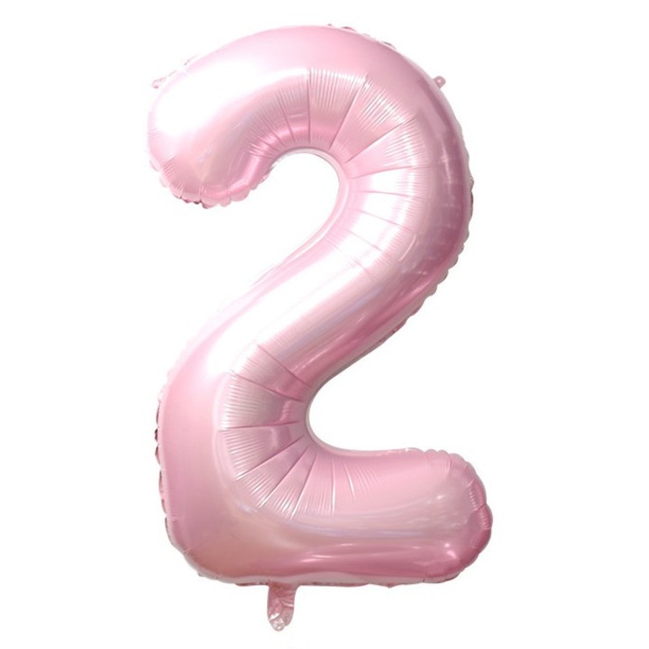 Fólia lufi szám, 102cm, Baby Pink