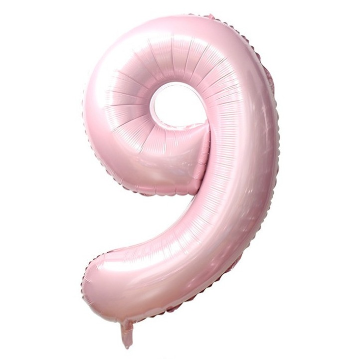 Fólia lufi szám, 102cm, Baby Pink
