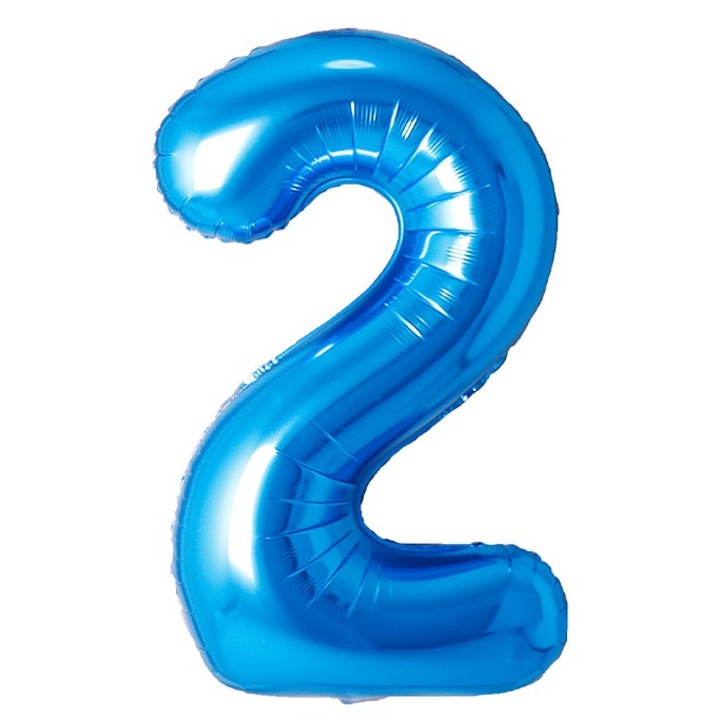 Fólia lufi szám, 102cm, Kék