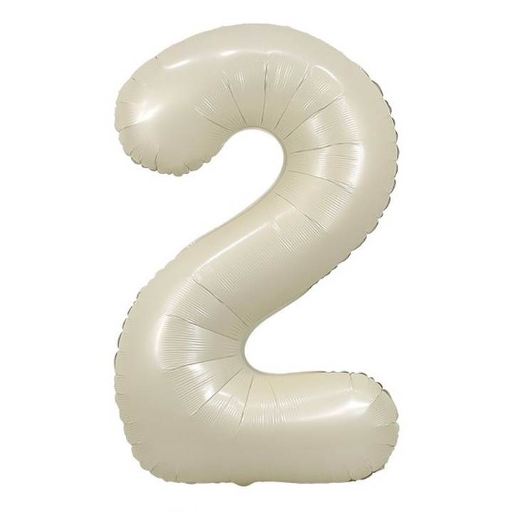 Balon folie cifra, 102cm, Cream