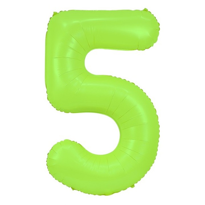 Fólia szám lufi, 102cm, Neon Zöld