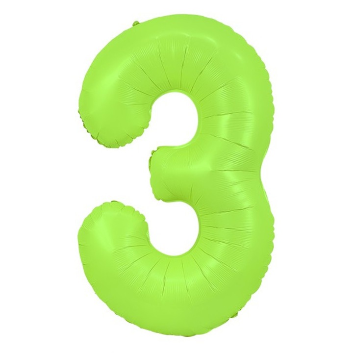 Fólia lufi szám, 102cm, Neon Zöld