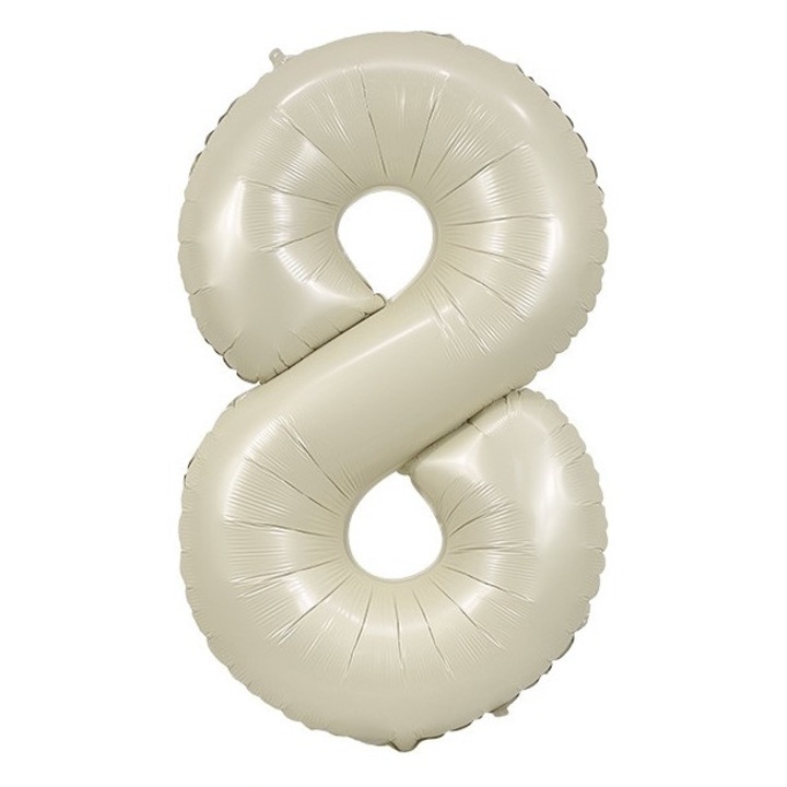 Balon folie cifra, 102cm, Cream