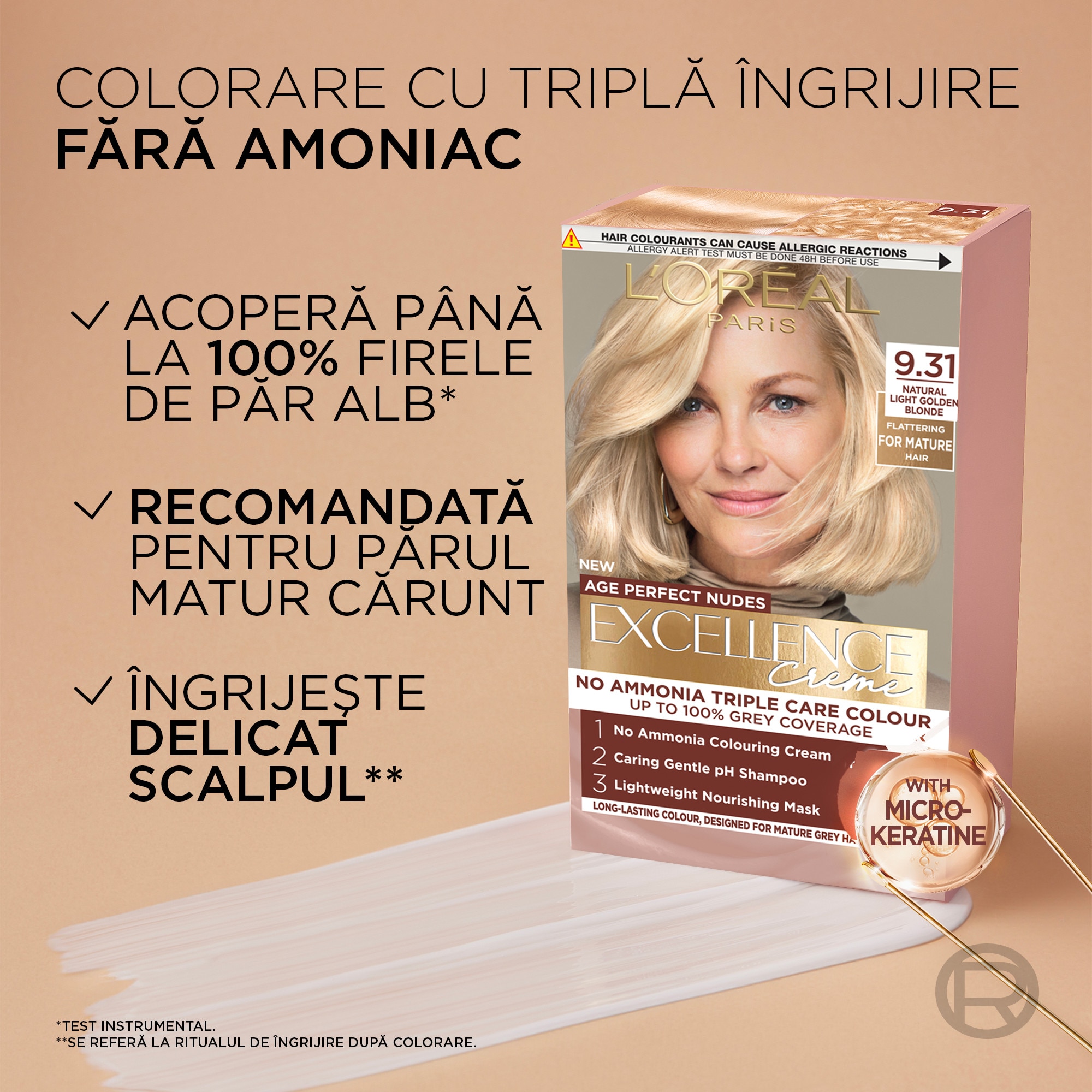 Vopsea de par permanenta fara amoniac L'Oreal Paris Excellence
