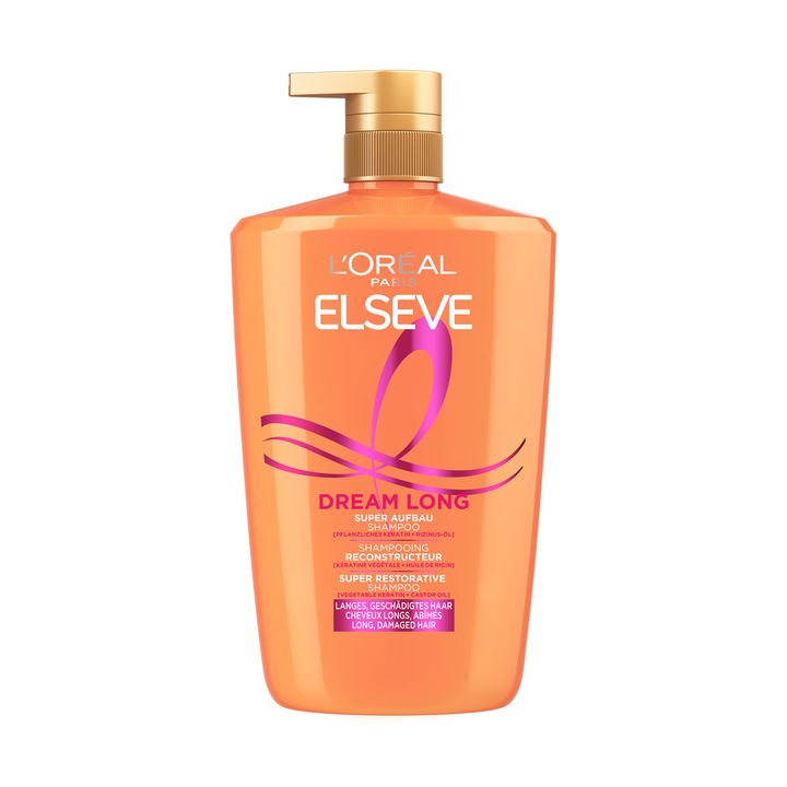 Sampon reparator L'Oreal Paris Elseve Dream Long pentru par lung, degradat, 1000 ml
