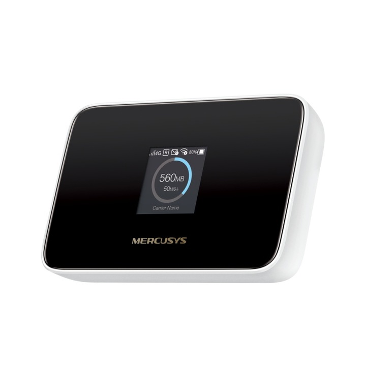 Mercusys 4G LTE router, 150Mbps sebesség, Wi-Fi 6, 1.44 hüvelykes kijelző