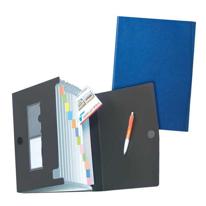Разширяем класьор Herlitz A4, 12 отделения, полипропилен, многоцветен, 33x24см