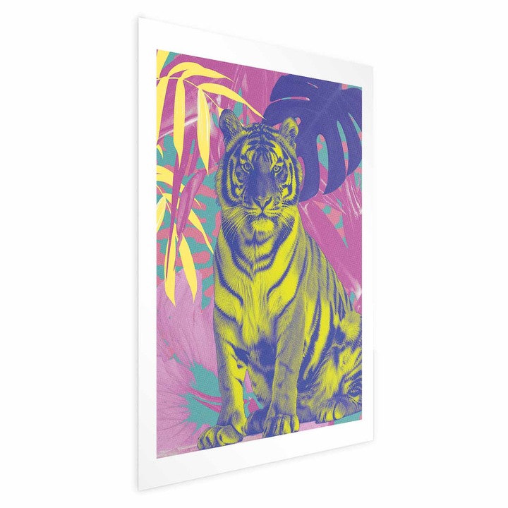 Poster Fara rama - Colorful Tiger - 40 x 60 cm