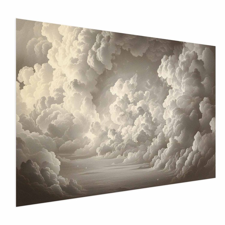 Poster Fara rama - Soft Illuminated Clouds - 60 x 40 cm