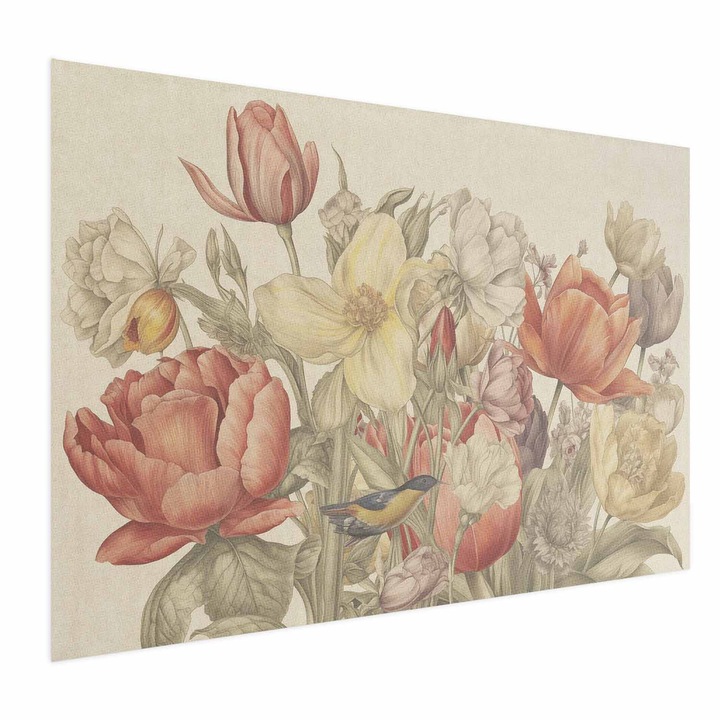 Poster Fara rama - Flower Bouquet Cream - 42 x 29.7 cm