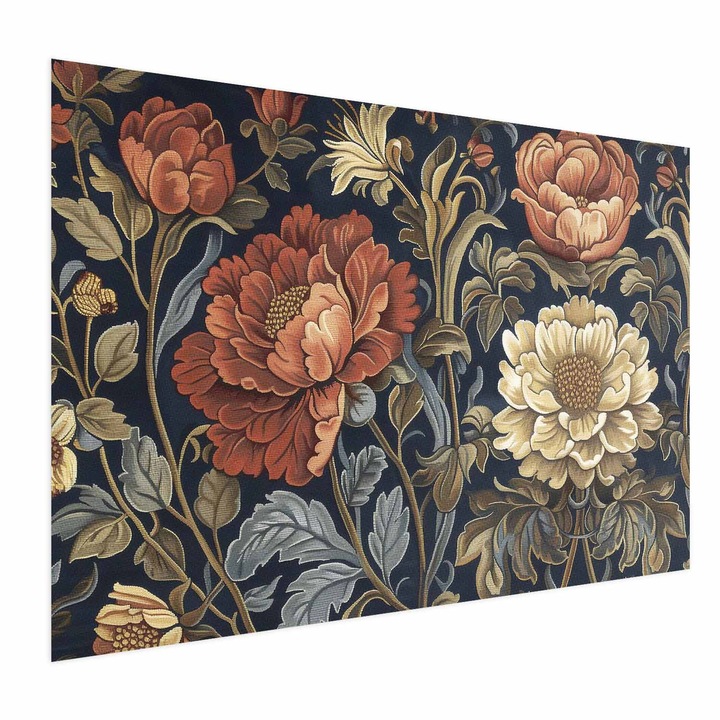 Poster Fara rama - Tapestry Large Retro Flowers - 60 x 40 cm