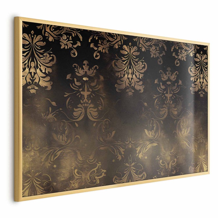Poster Rama aurie - Dark Gold Baroque - 90 x 60 cm