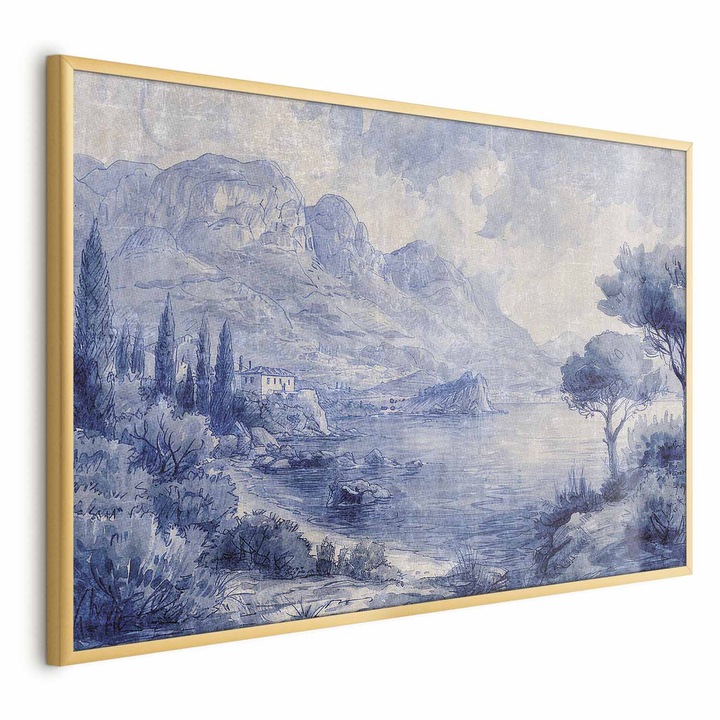 Poster Rama aurie - Blue Bay - 30 x 21 cm