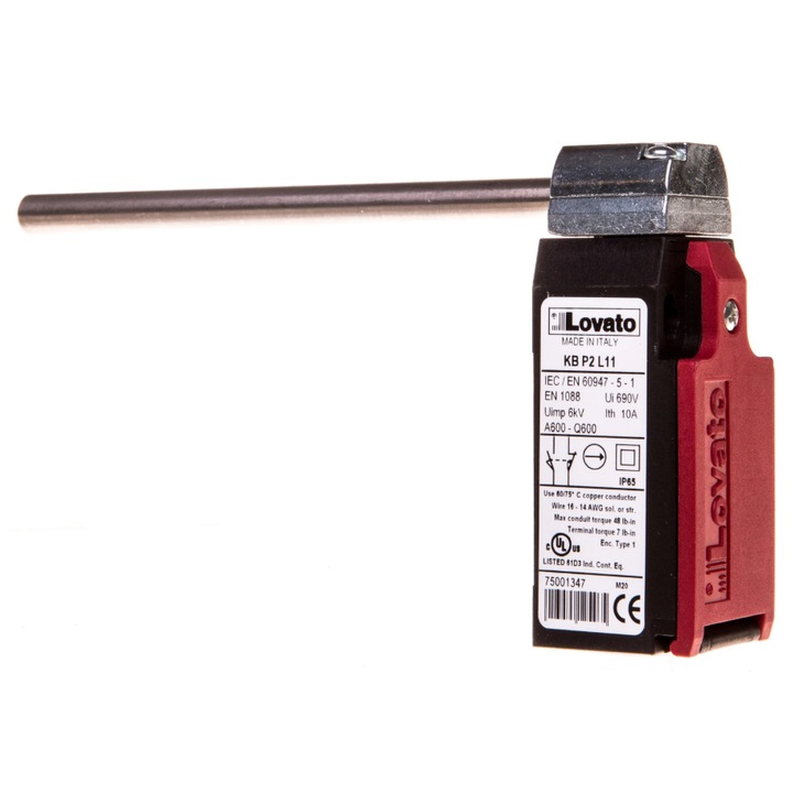 Lovato kapcsoló, KBP2L11, 1NÉ 1NZ, IP65, 41x85mm, műanyag
