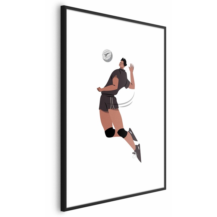 Poster Rama neagra cu margine - Volleyball Player - 21 x 30 cm