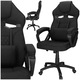 Scaun birou ergonomic SPRINGOS HDF negru, functie de balansare, 150 kg, 52x48cm