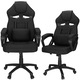 Scaun birou ergonomic SPRINGOS HDF negru, functie de balansare, 150 kg, 52x48cm