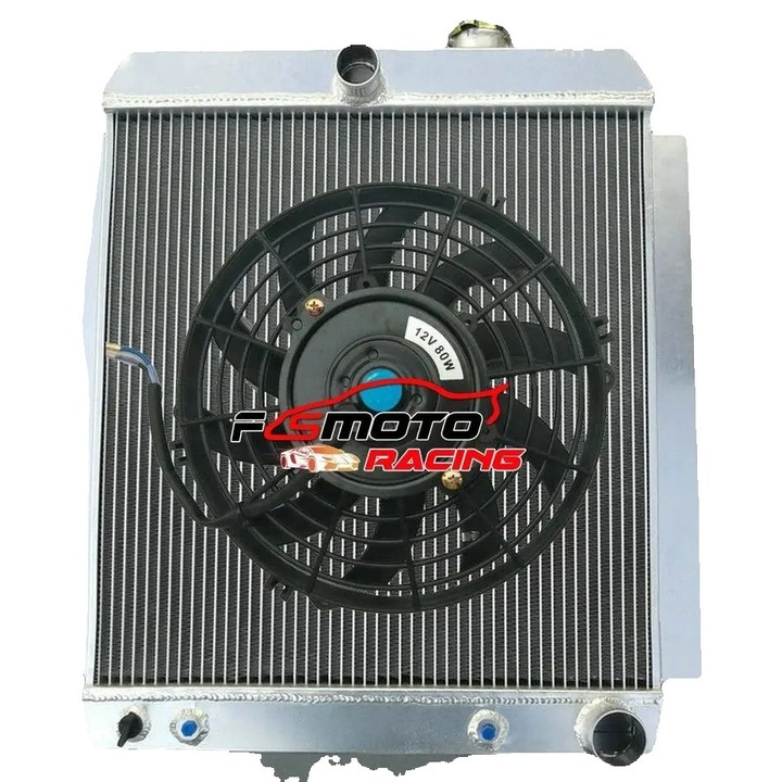 Radiator din aluminiu, dimensiuni 20x19x2.2 inch, dimensiuni totale 22.8x25.4x4.9 inch, capacitate de racire crescuta cu 30%, set complet