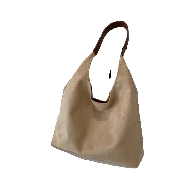 Válltáska, alkalmi design, bézs, művelúr anyag, tágas belső