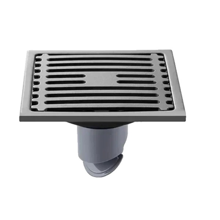 Sifon de pardoseala, constructie din inox, capac detasabil, gri inchis