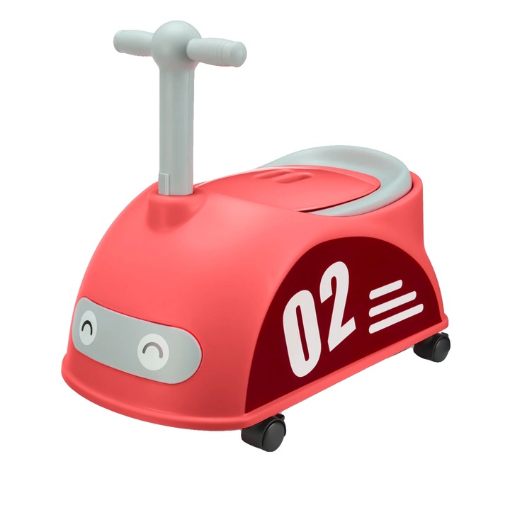 Scaun de toaleta pentru copii, design tematic auto, rosu, 43.5x26.4x22.8cm, usor de curatat