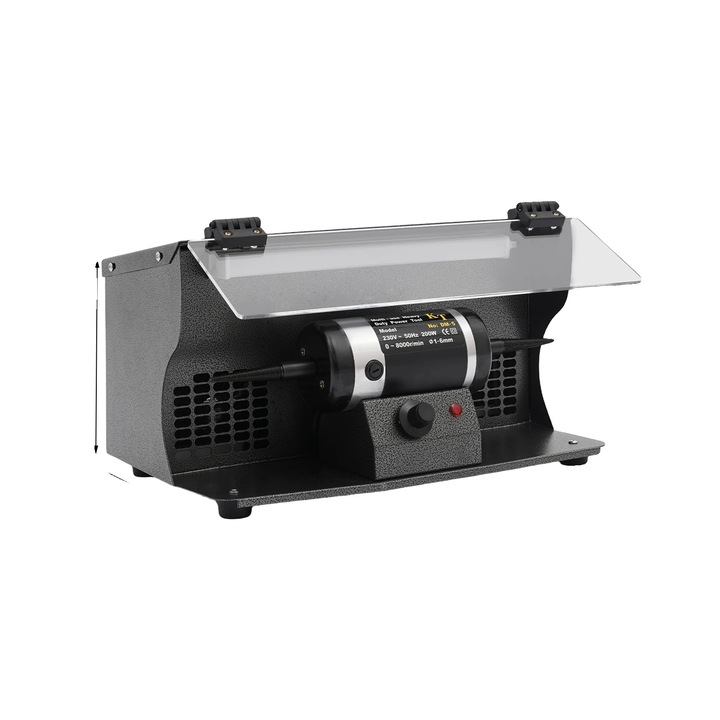 Машина за полиране, двойно управление с превключвател, регулируема скорост, черна, 38.5x24x25cm