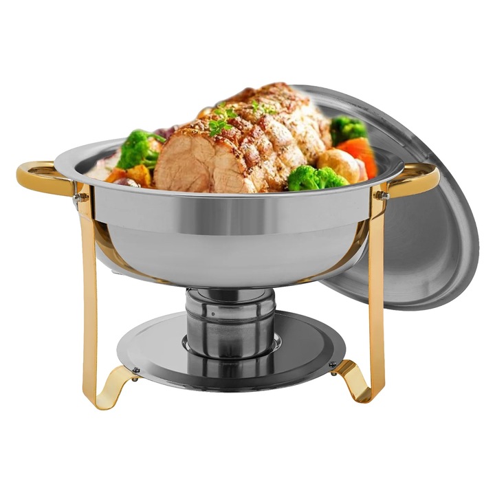 Комплект гастронорм тави, инокс, 4 части, 41см, сребрист