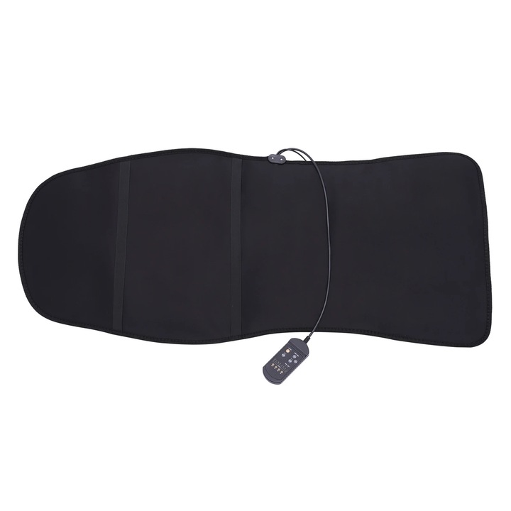 Husa de masaj pentru scaun, 8 functii, design portabil, material poliester, 18.5x16.5x3.5 in