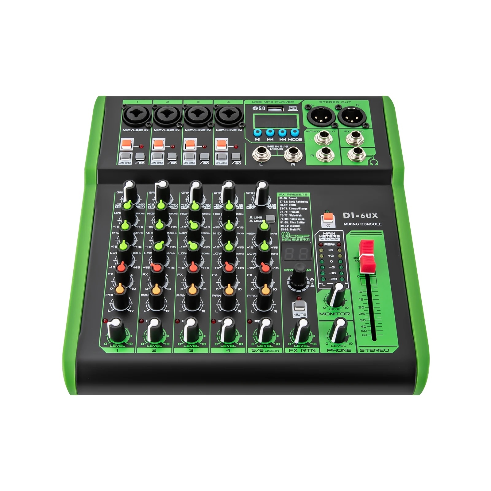 Mixer audio, Yamaha, AG03 MK2, 3 canale, USB, negru, 126x201x63mm