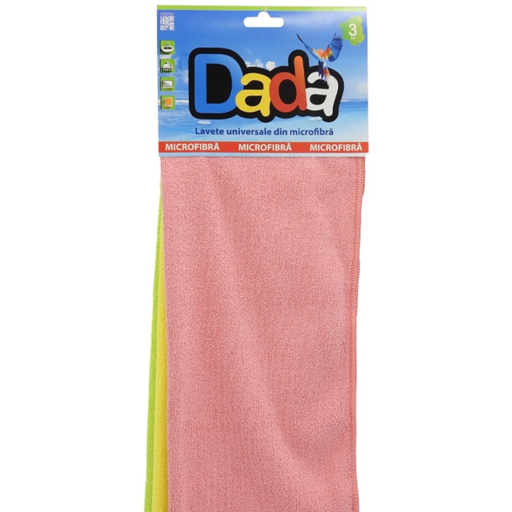 Lavete microfibra universale Dada, 30x40 cm, 3 buc