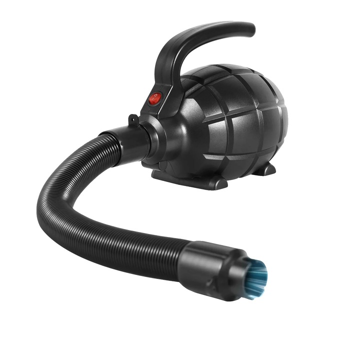 Помпа за надуване, лек дизайн, мощен мотор, 220V, черен, 17x12x15см