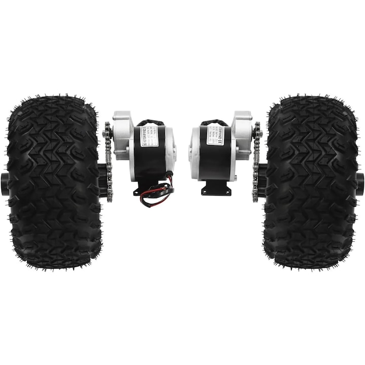 Kit de conversie motor electric pentru roti, dublu, negru, 250W, 24V