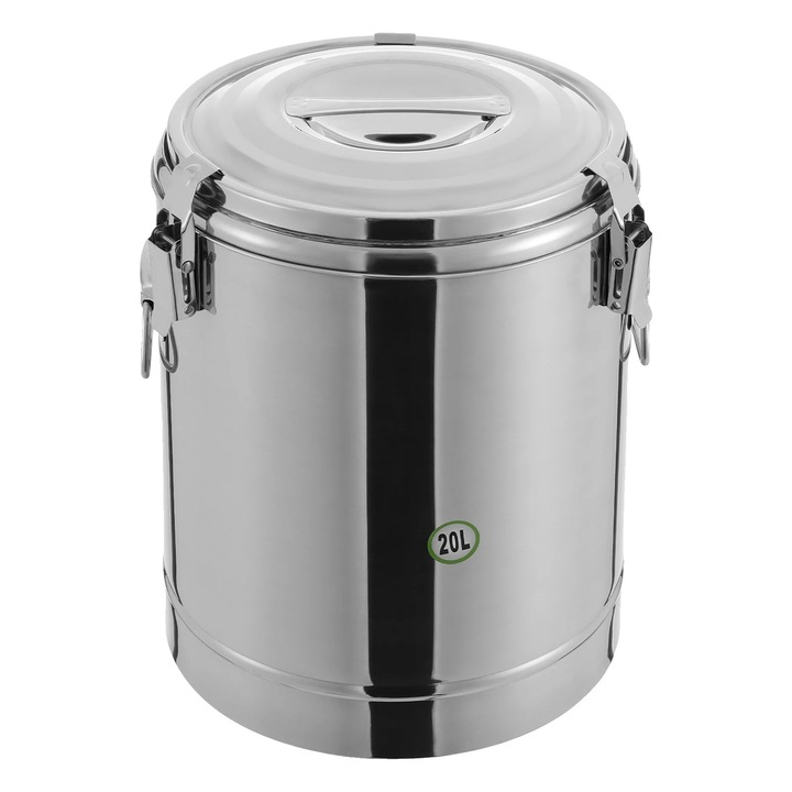 Recipient alimentar termoizolat, 20L, argintiu, 29.5x38cm