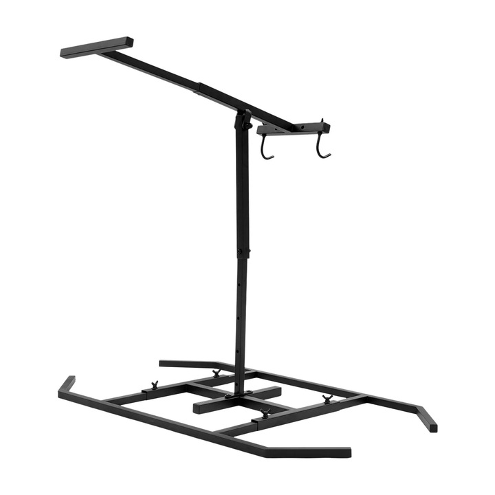 Compactator manual de deșeuri, reglabil pe înălțime, otel, negru, 48, 5-64, 5 cm