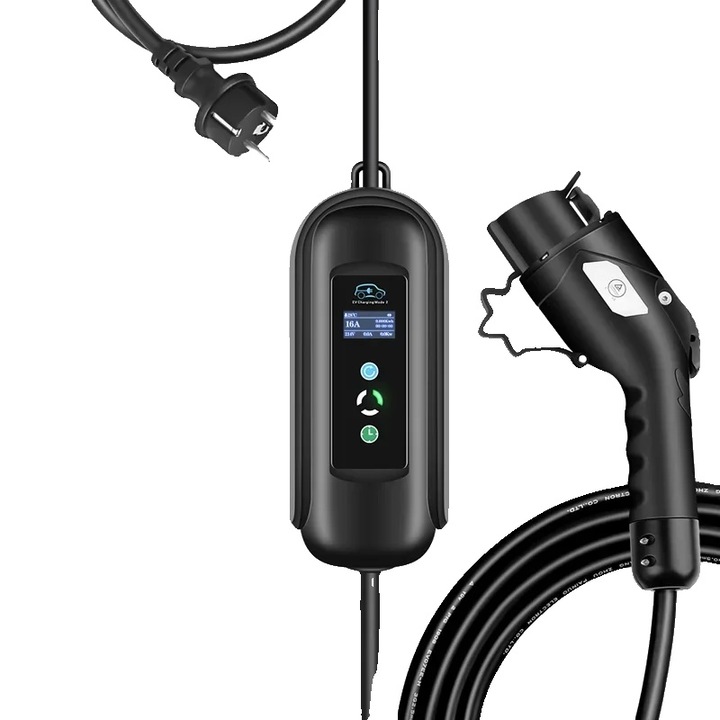 Statie de incarcare vehicule electrice, cablu 10m, curent ajustabil, tip 1, 3.5 kW