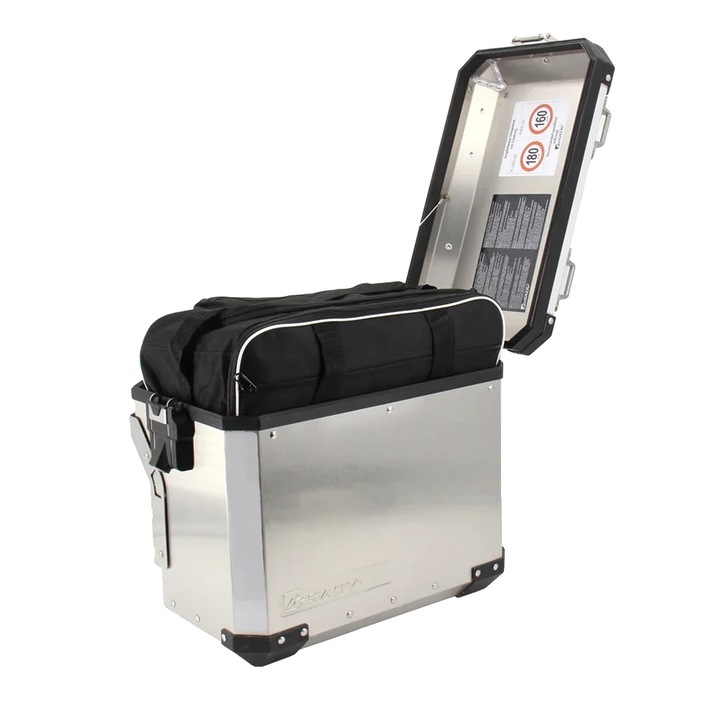 Geanta laterala moto 38L, design rezistent la apa, capacitate mare de stocare, montare stabila