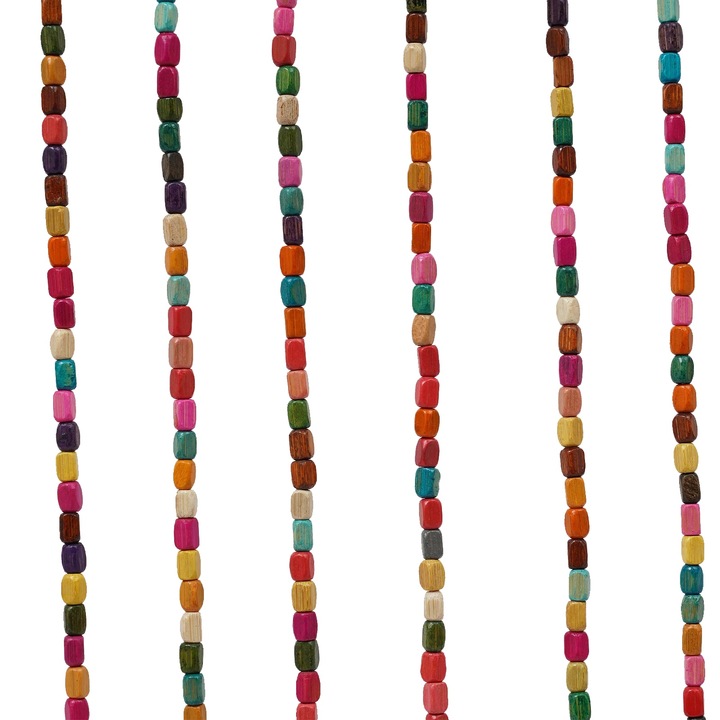 Gyöngyfüggöny, sokoldalú dekoráció, térelválasztó, többszínű, 90x175cm