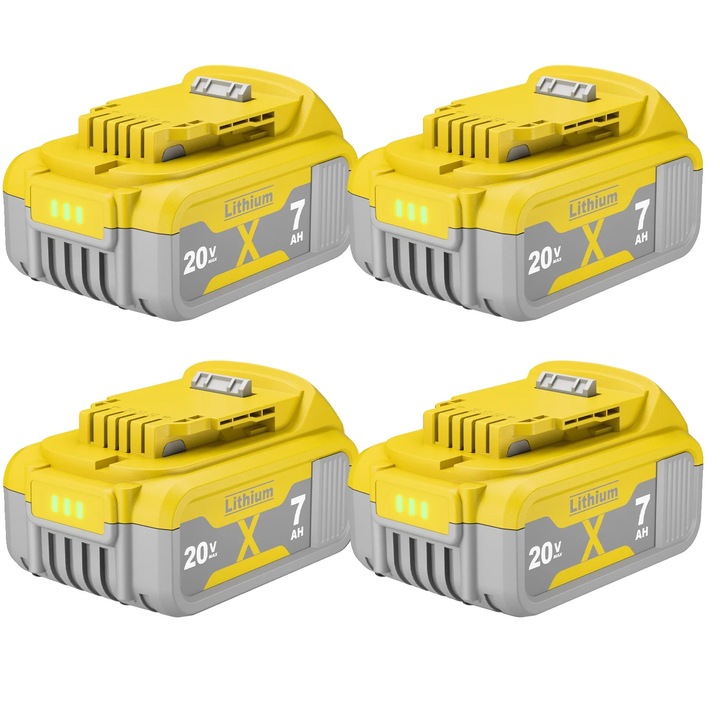 Baterie litiu-ion 7000mAh 20V, roz, compatibilitate variata