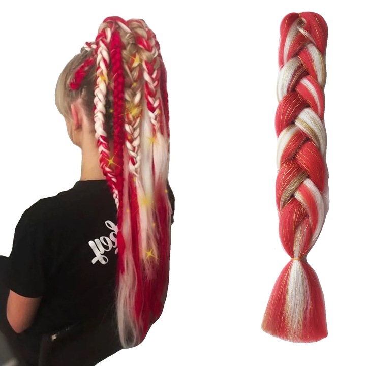 Par cu sclipici, 24 inch, usor de impletit, 100 grame