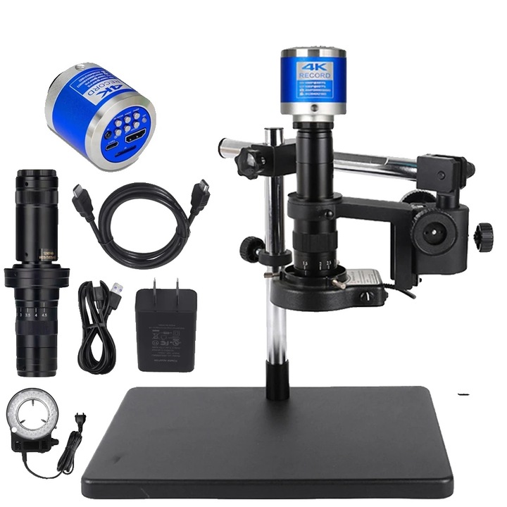 Digitális mikroszkóp, 215X, távvezérlő funkció, 4K, 64 GB TF kártya támogatás