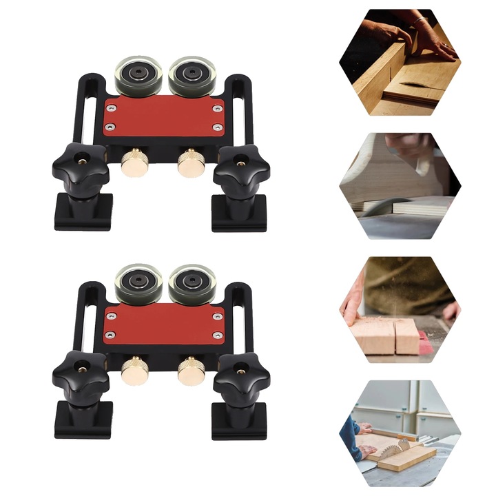 Ghid de taiere cu rotita, 5mm, aluminiu, dimensiuni 10x12.4cm, set