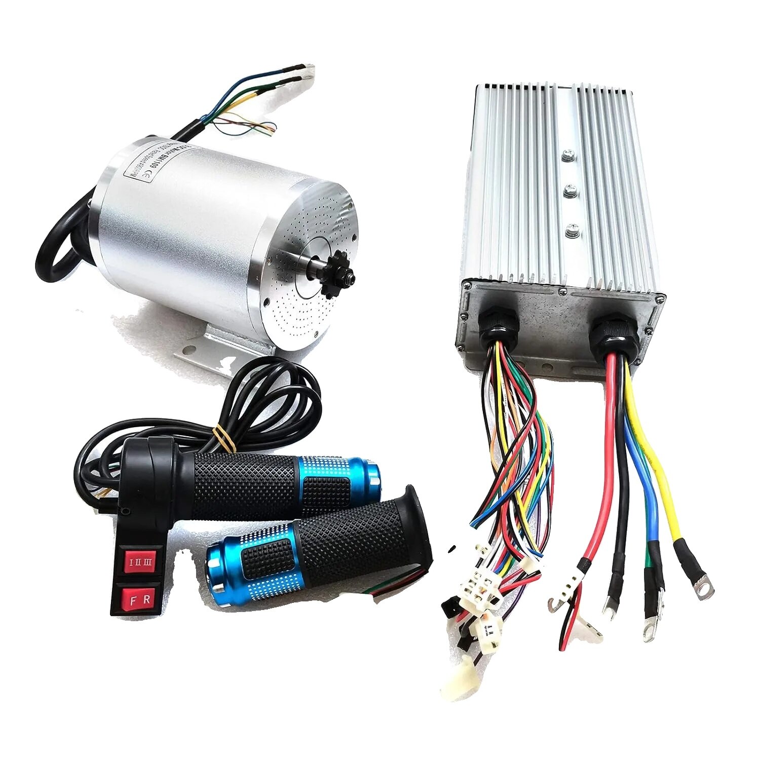 Fara Motor Kit motor fara perii, 72V, controller de mare viteza, 6600 RPM, 3000W ...